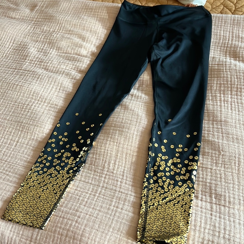 Zumba Fitness Black and Gold Leggings